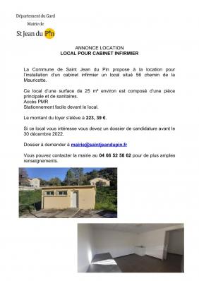 Annonce location cab infirmier 1