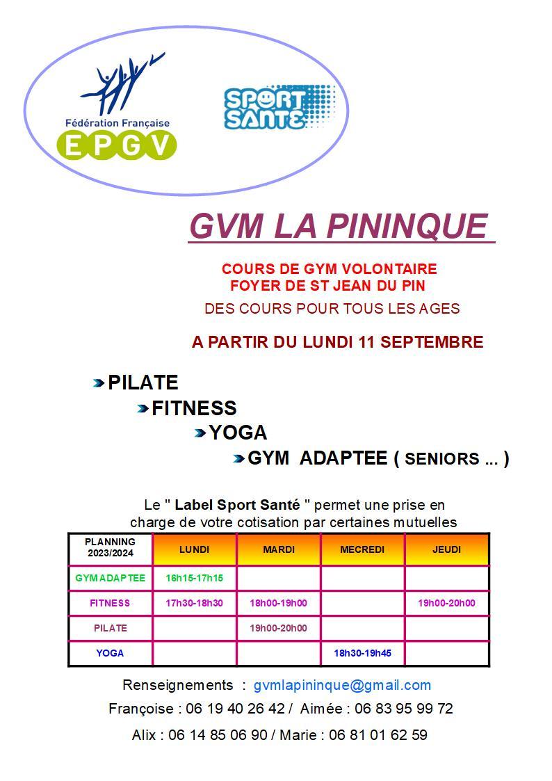 Affiche gym 23 24