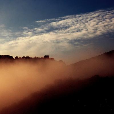 Vue de Soucanton sous la brume